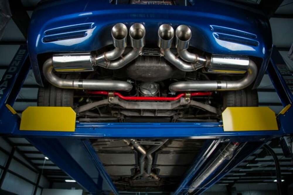 Hooker Fits 1997-2004 Chevrolet Corvette; Axle-Back Exhaust System - 70401343-RHKR for 1997-2004 Chevy Corvette