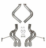 Hooker BlackHeart Fits 1997-2004 Chevrolet Corvette; Axle-Back Exhaust System - 70401344-RHKR for 1997-2004 Chevy Corvette black polished stainless steel