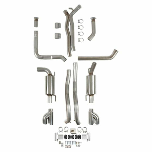 Hooker BlackHeart Fits 1998-2002 Chevrolet Camaro; Cat-Back Dual Exhaust System - 70501432-RHKR for 1998-2002 Chevy Firebird black polished stainless steel