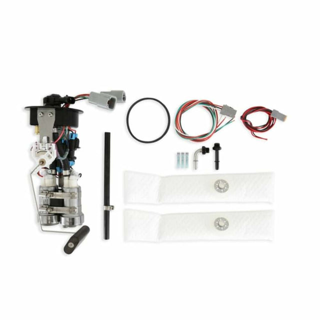 Holley Fits 1998-2002 Chevrolet Camaro Pump Module System - Twin 450 Lph 12-365 for 1998-2002 Chevy Firebird black aluminum