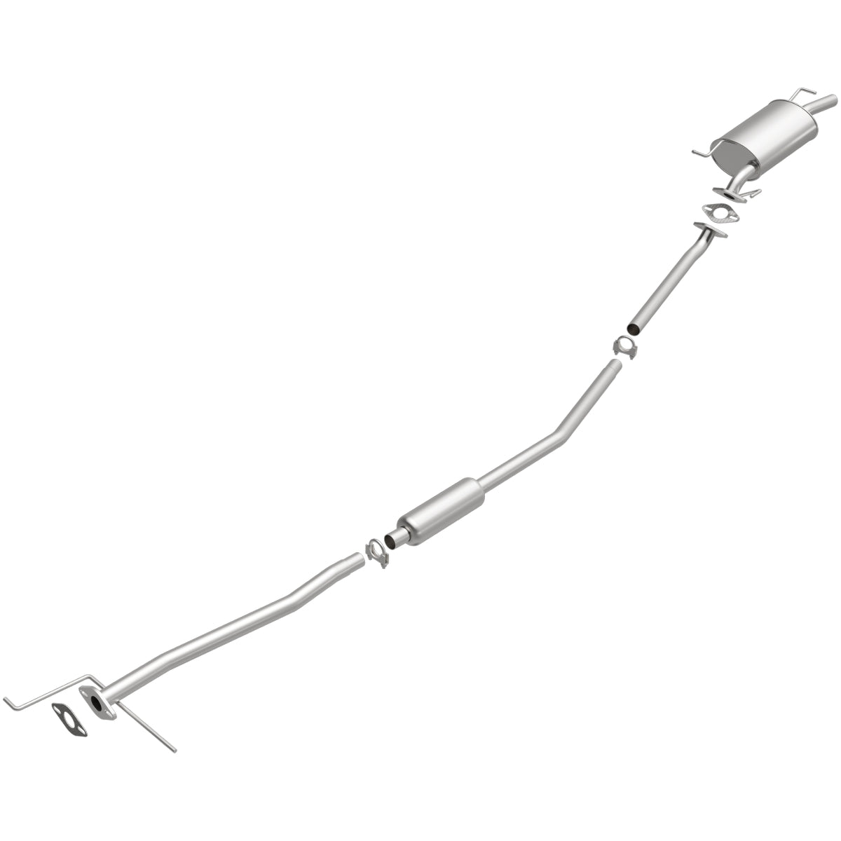 Fits 1998-2004 Kia Direct-Fit Replacement Exhaust System 106-0605 aluminized steel