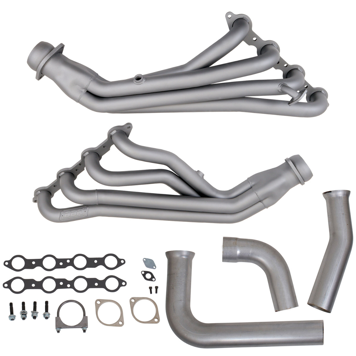 Fits 1999-2002 GM Full Size Truck 1-3/4 Long Tube Exhaust Headers & Y Pipe-1614 for 1999-2002 GMC Silverado chrome