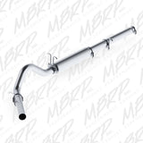 MBRP cat-back exhaust system fits 1999-2004 Ford F-350 single side exit aluminized steel S5206P 4 inch inlet/outlet