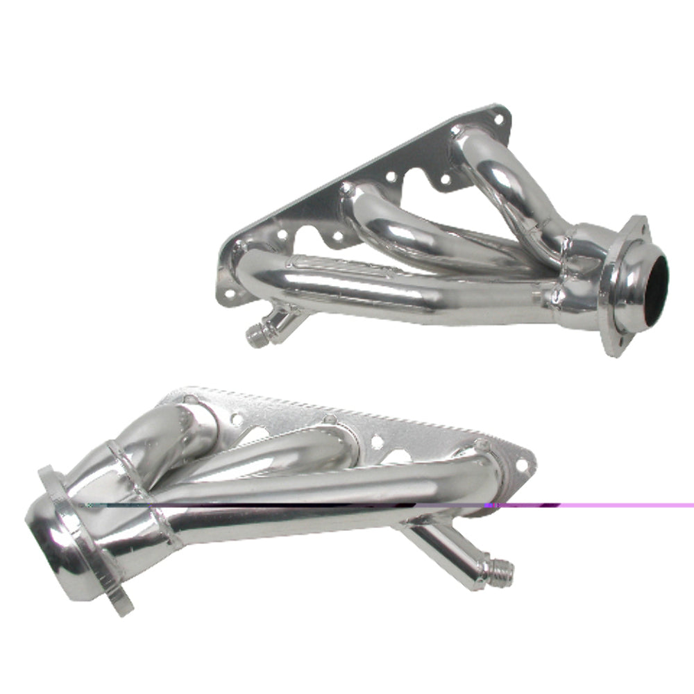 Fits 1999-2004 Mustang 3.8L 3.9L V6 1-5/8 Shorty Headers-Silver-40080 ceramic coated polished