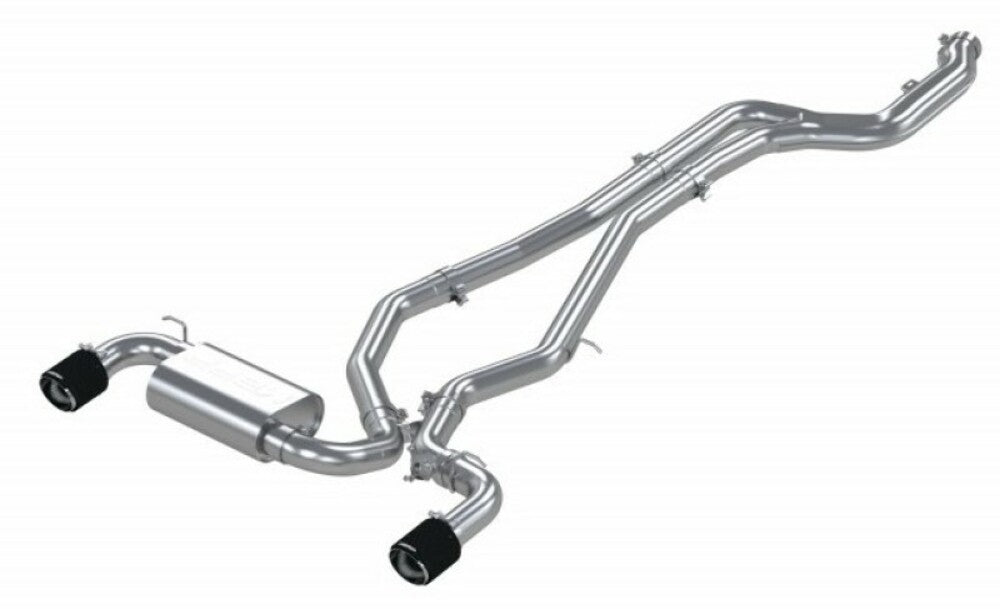 MBRP cat-back exhaust system dual rear exit Armor Pro Series T304 stainless steel carbon fiber tip S43003CF