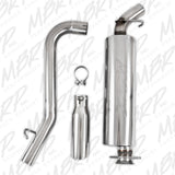 MBRP cat-back exhaust system fits 2000-2002 Jeep single side exit Armor Plus Series T409 stainless steel S5500409 2 inch inlet/outlet