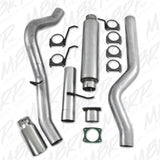 MBRP cat-back exhaust system fits 2001-2005 Chevy Silverado 3500 single side exit aluminized steel S6000AL 4 inch inlet/outlet
