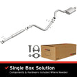 Fits 2001-2005 Mitsubishi Eclipse Direct-Fit Replacement Exhaust System 106-0622 aluminized steel