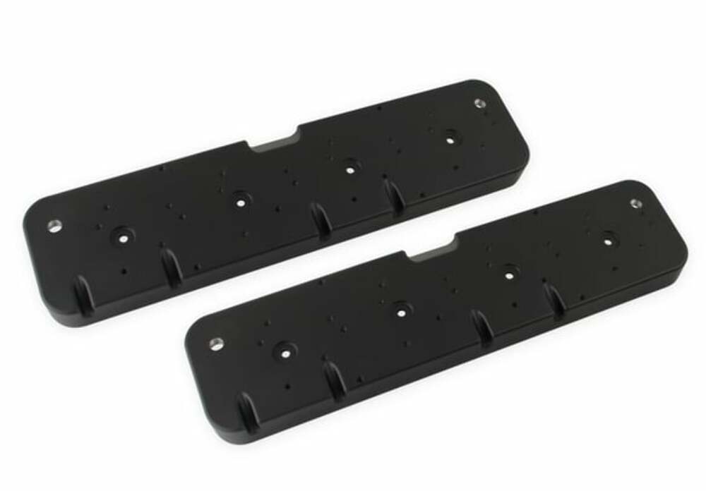 Holley Fits 2001-2017 Chevrolet Silverado 2500 HD Ls Valve Cover Adapter Plates 241-297 for 2001-2017 Chevy Silverado black polished aluminum