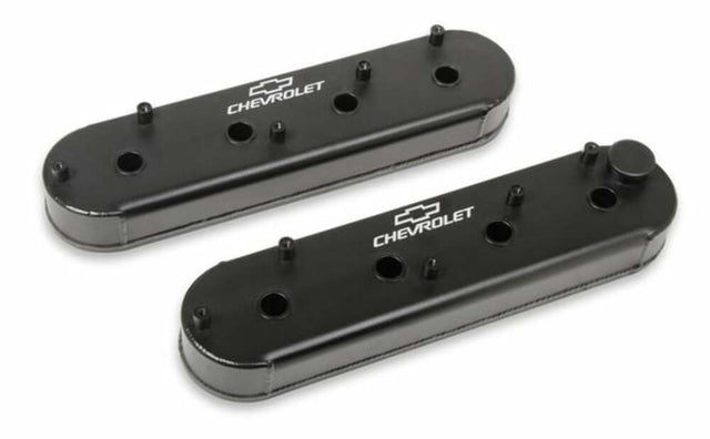 Holley Fits 2001-2017 Silverado 2500 HD Gm Track Series Valve Cover-Small Block 241-294 for 2001-2017 Chevy Silverado black aluminum