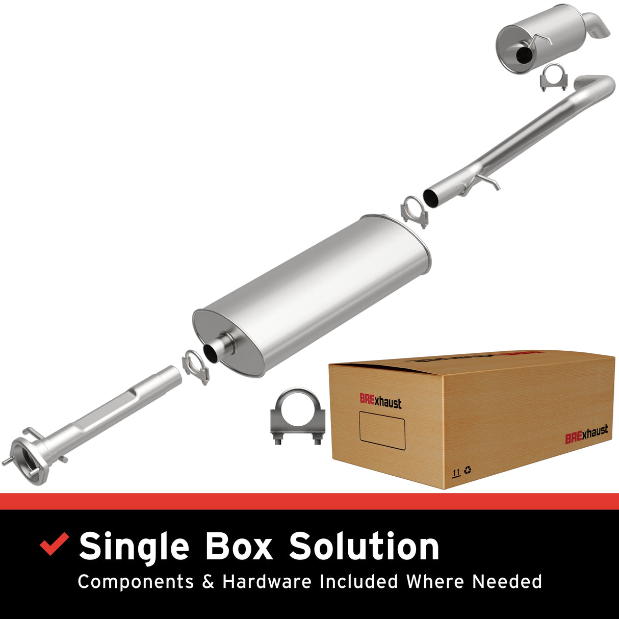 Fits 2002-2005 Chevy Trailblazer EXT Replacement Exhaust System 106-0387 steel