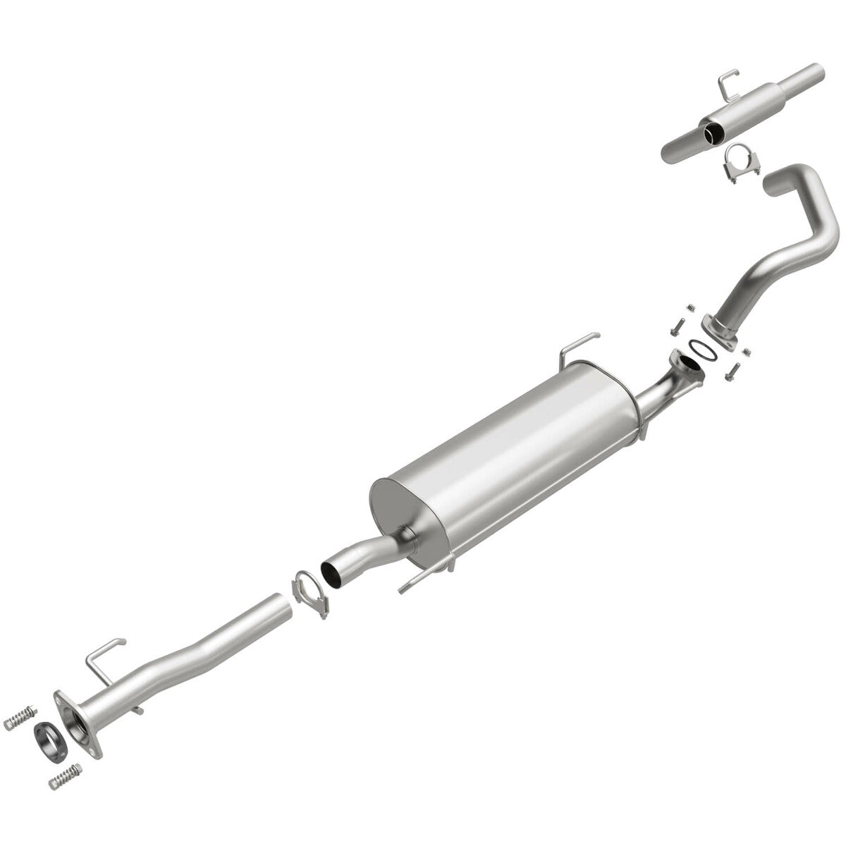 Fits 2003-2009 Toyota 4Runner Direct-Fit Replacement Exhaust System 106-0075 aluminized steel