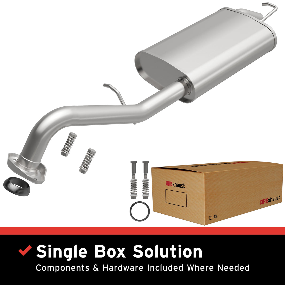 Fits 2003-2013 Toyota Corolla 1.8L S/S Direct-Fit Replacement Exhaust 116-0626 stainless steel