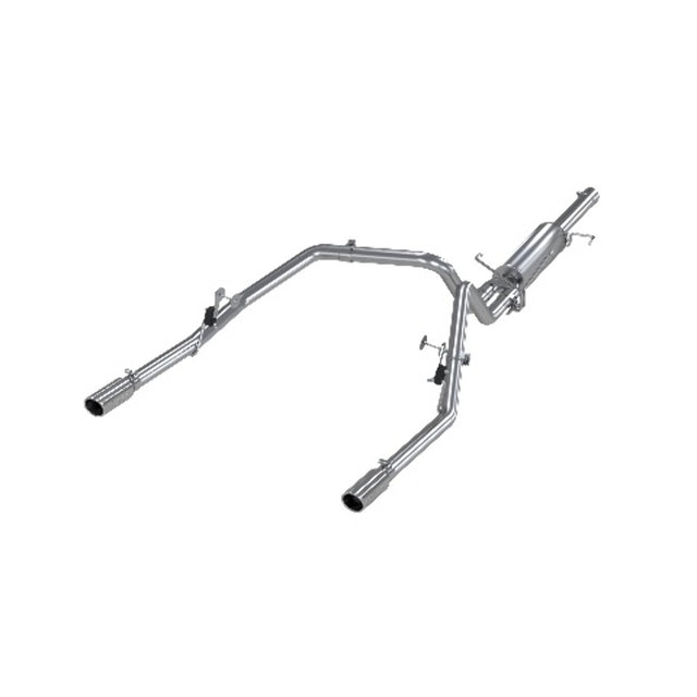 MBRP cat-back exhaust system fits Dodge Ram 1500 dual split rear exit Armor Plus Series T409 stainless steel S5108409 2 inch inlet/outlet