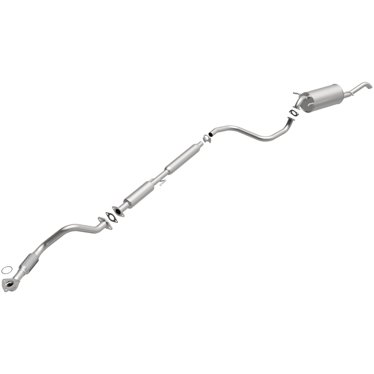 Fits 2004-2008 Chevy Aveo Direct-Fit Replacement Exhaust System 106-0446 steel