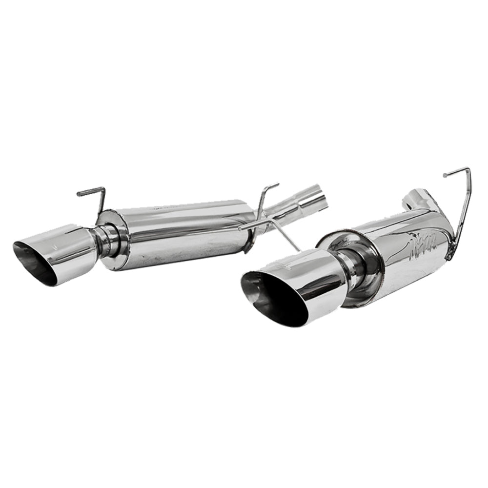 t Fits 2005-10 Ford Mustang 2 1/2" Dual Mufflers Axle Back; Split Rear; AL-S7200AL MBRP Exhaust