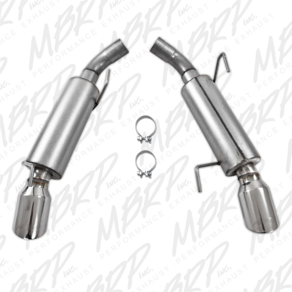 t Fits 2005-10 Ford Mustang 2 1/2" Dual Mufflers Axle Back; Split Rear; AL-S7200AL MBRP Exhaust