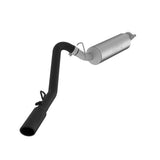 MBRP cat-back exhaust system fits 2005-2006 Jeep Wrangler single side exit aluminized steel black coated S5500BLK