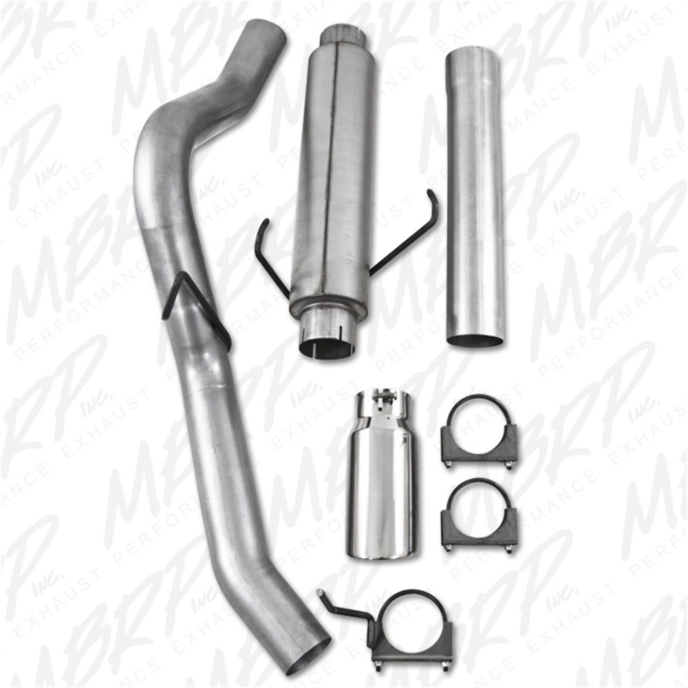 MBRP cat-back exhaust system fits 2005-2007 Dodge Ram 2500 single side exit aluminized steel S6108AL 4 inch inlet/outlet
