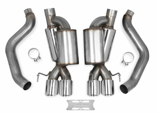 t Fits 2005-2008 Chevrolet Corvette; Axle-Back Exhaust System - 70401312-RHKR Hooker BlackHeart