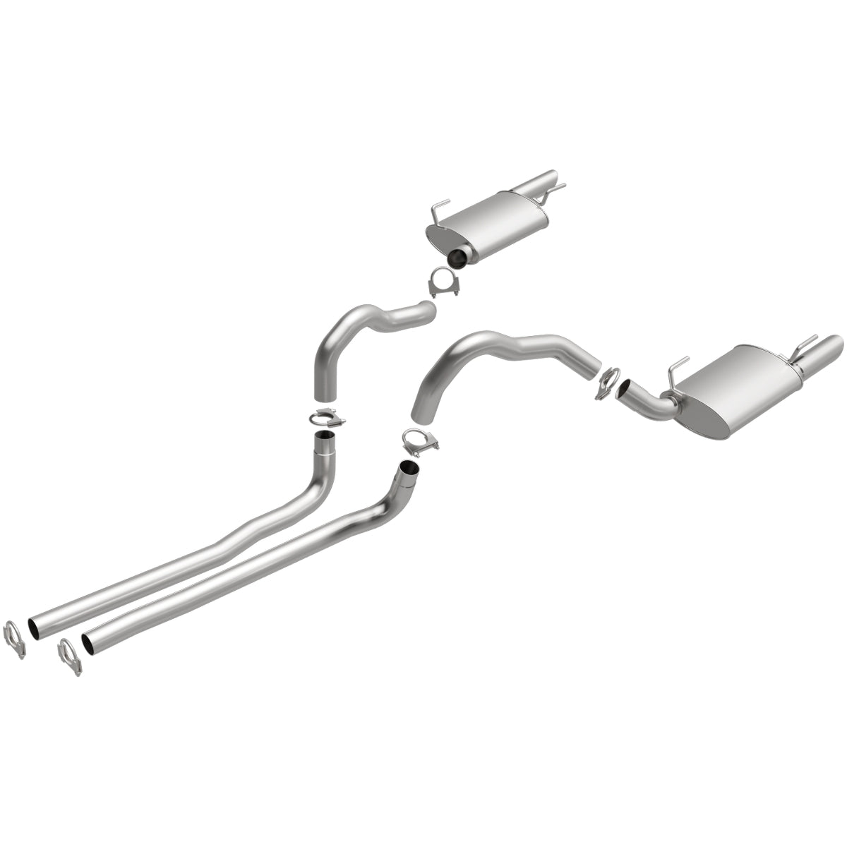 Fits 2005-2009 Ford Mustang 4.6L Direct-Fit Replacement Exhaust System 106-0466 aluminized steel