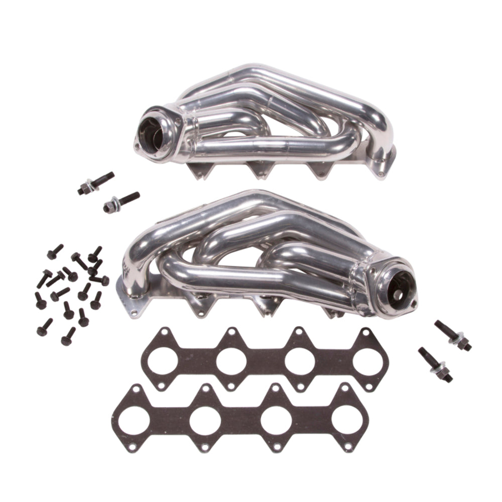 Fits 2005-2010 Mustang GT 1-5/8 Shorty Tuned Length Headers-Silver-16120 ceramic coated polished
