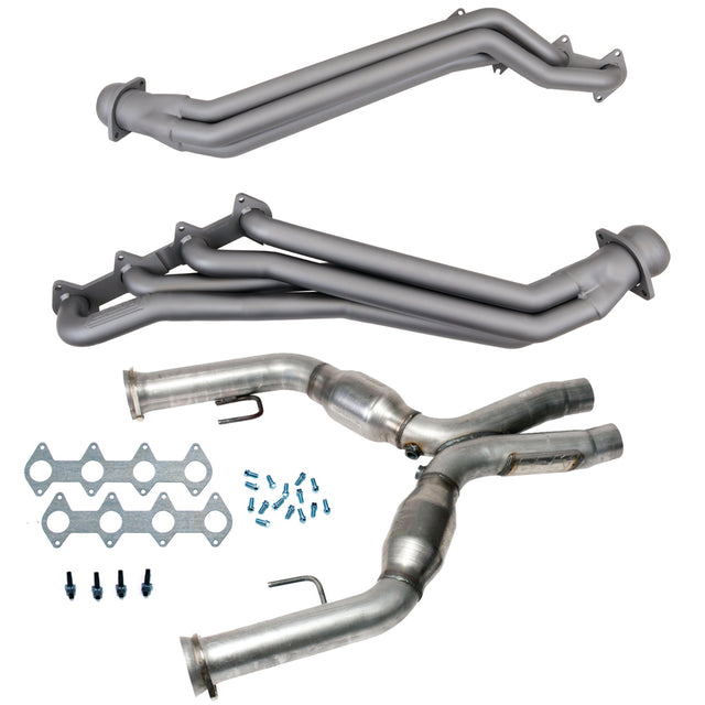 Fits 2005-2010 Mustang GT 1 5/8 Tube Headers, Short Mid X Pipe w/Converter-16412