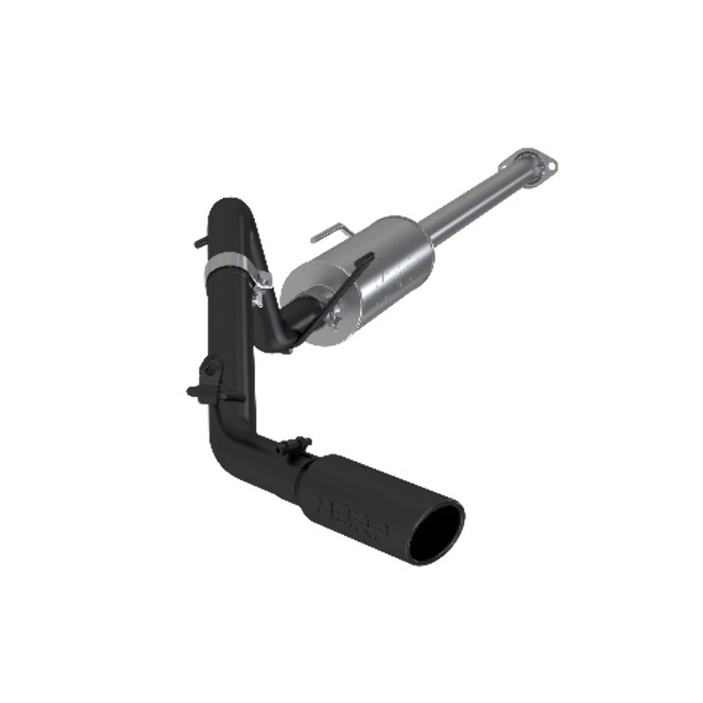 MBRP cat-back exhaust system fits 2005-2013 Toyota Tacoma single exit aluminized steel black coated S5326BLK