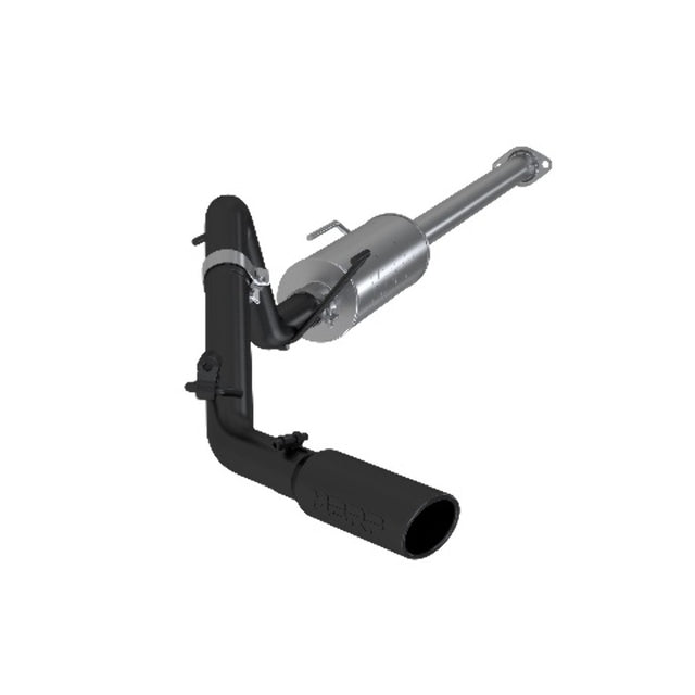 MBRP cat-back exhaust system fits 2005-2013 Toyota Tacoma single exit aluminized steel black coated S5326BLK
