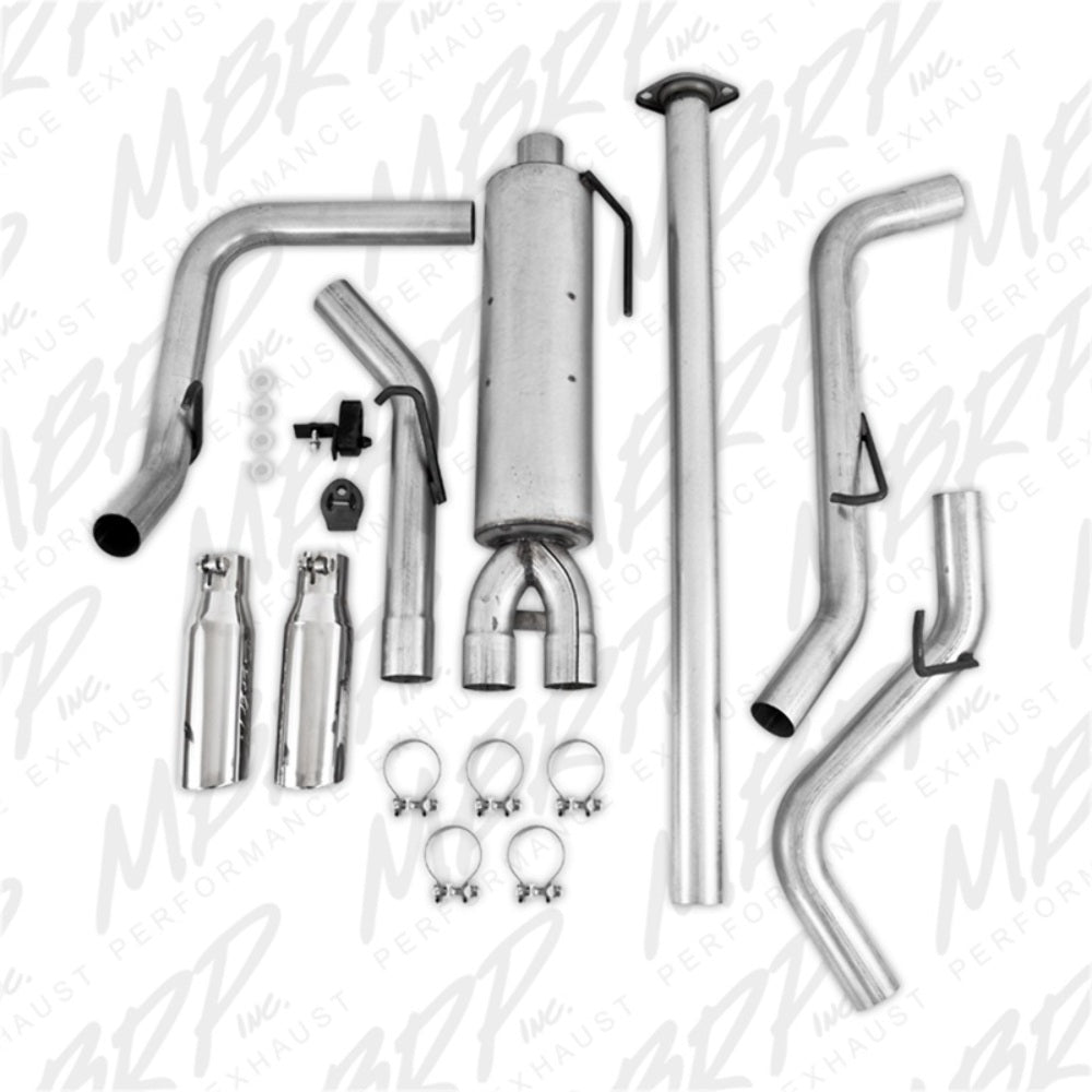 MBRP cat-back exhaust system fits 2005-2013 Toyota Tacoma aluminized steel S5328AL 2 inch inlet/outlet
