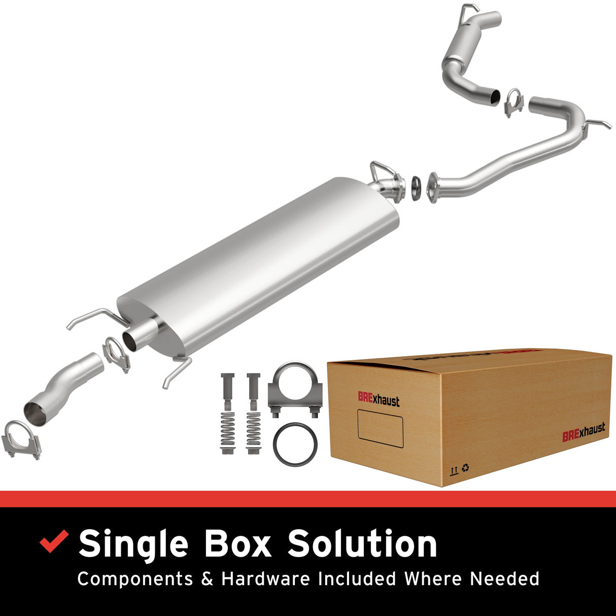 Fits 2006-2012 Toyota RAV4 3.5L Direct-Fit Replacement Exhaust System 106-0106 aluminized steel
