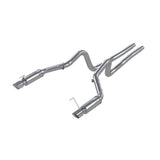 MBRP cat-back exhaust system fits 2007-2010 Ford Mustang dual split rear exit aluminized steel S7270AL