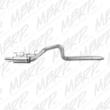 MBRP cat-back exhaust system fits 2007-2010 Ford Mustang dual split rear exit aluminized steel S7270AL
