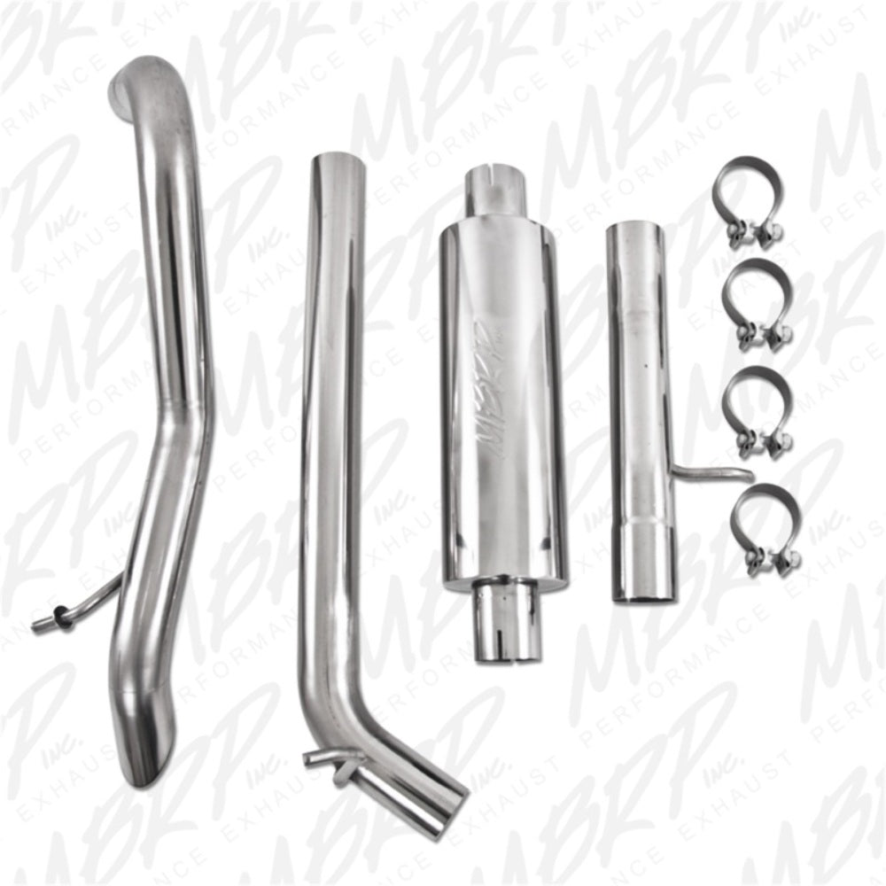 t Fits 2007-11 Wrangler 2 1/2" Tail Pipe Muffler before Axle T409-S5514409 MBRP Exhaust