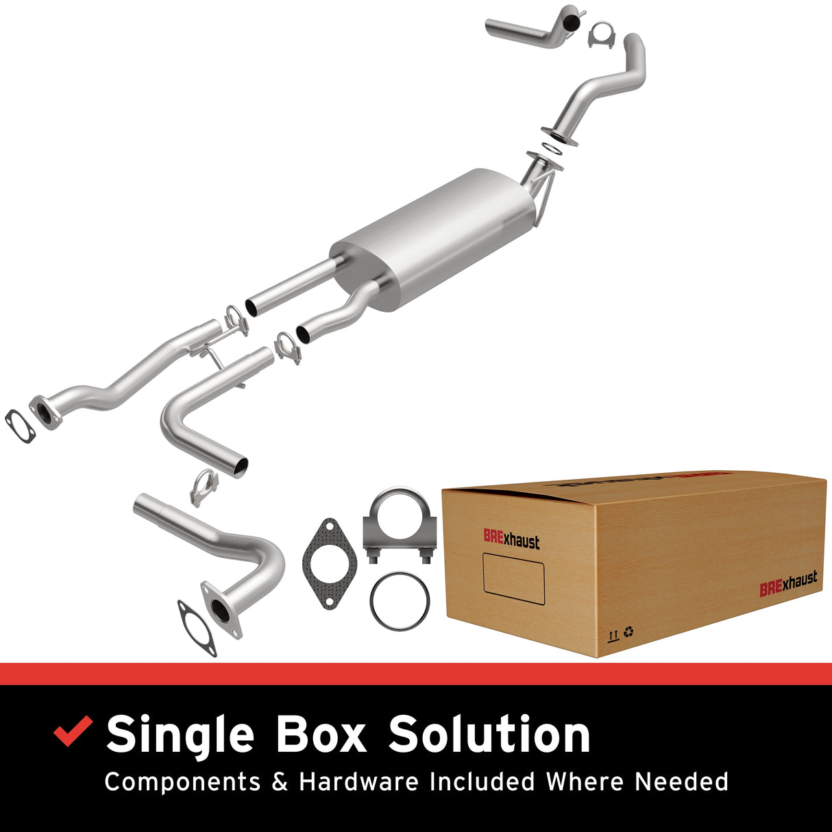 Fits 2007-2010 INFINITI QX56 Direct-Fit Replacement Exhaust System 106-0063 steel