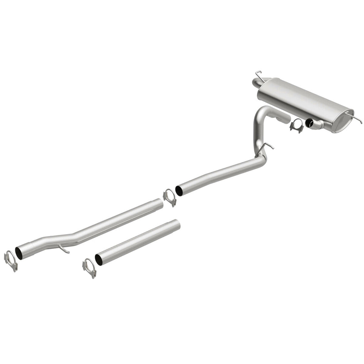 Fits 2007-2011 Jeep Wrangler 3.8L Direct-Fit Replacement Exhaust System 106-0045 aluminized steel