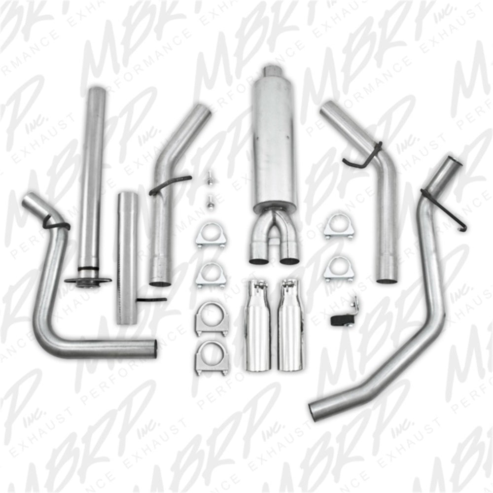 MBRP cat-back exhaust system fits Chevy Silverado 1500 aluminized steel S5038AL