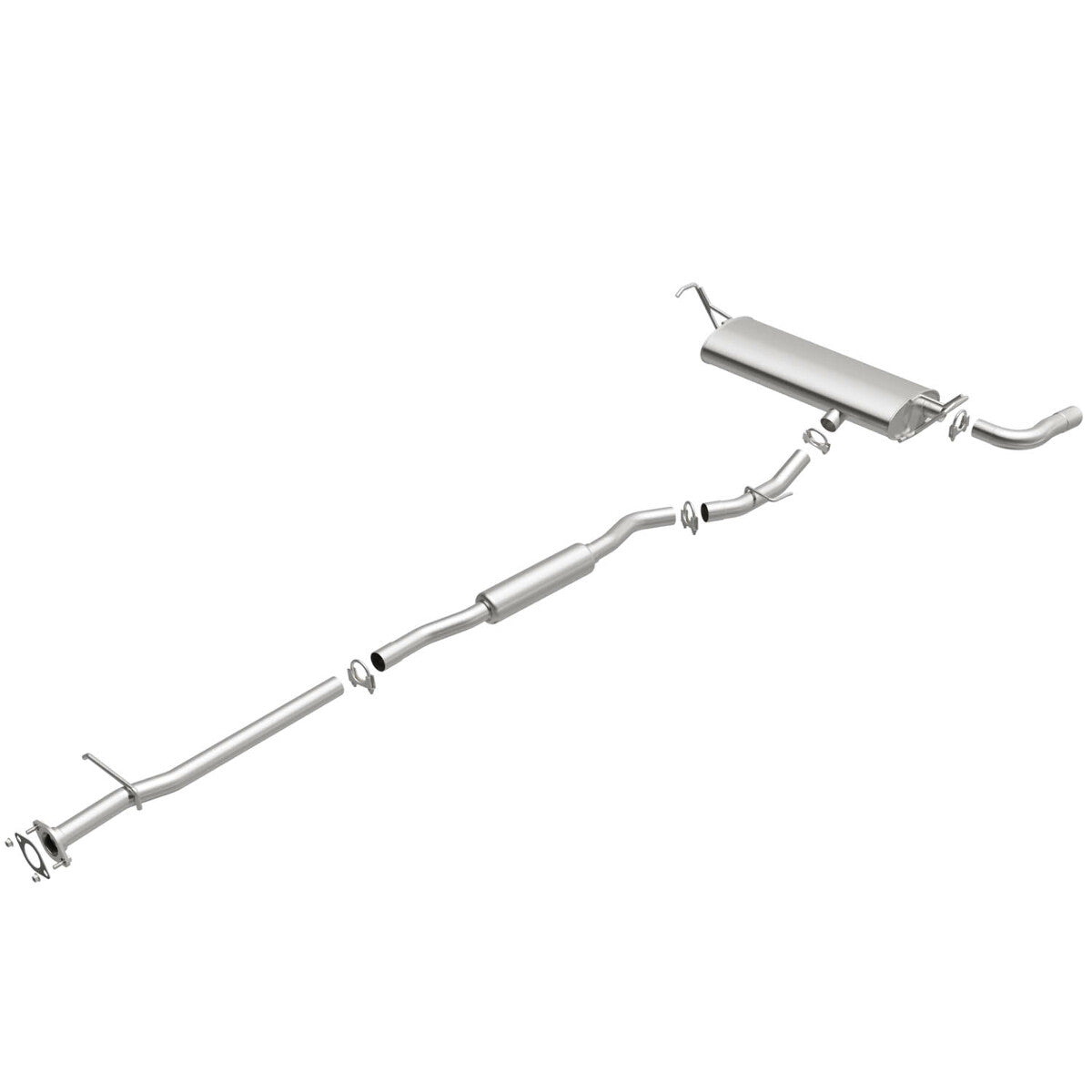 Fits 2008-2015 Nissan Direct-Fit Replacement Exhaust System 106-0243 aluminized steel