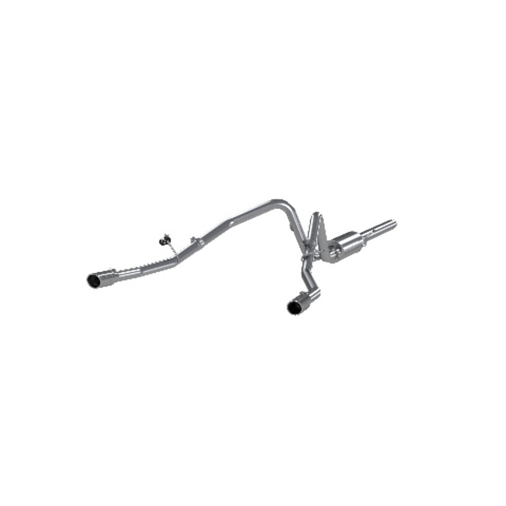 MBRP cat-back exhaust system fits Ford F-150 dual split rear exit Armor Plus Series T409 stainless steel S5202409 2 inch inlet/outlet