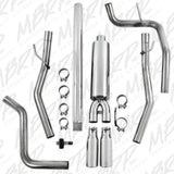 MBRP cat-back exhaust system fits Ford F-150 dual split rear exit Armor Plus Series T409 stainless steel S5202409 2 inch inlet/outlet