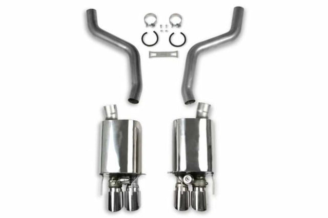 Hooker BlackHeart Fits 2009-2013 Chevrolet Corvette; Axle-Back Exhaust System - 70401329-RHKR for 2009-2013 Chevy Corvette black polished stainless steel