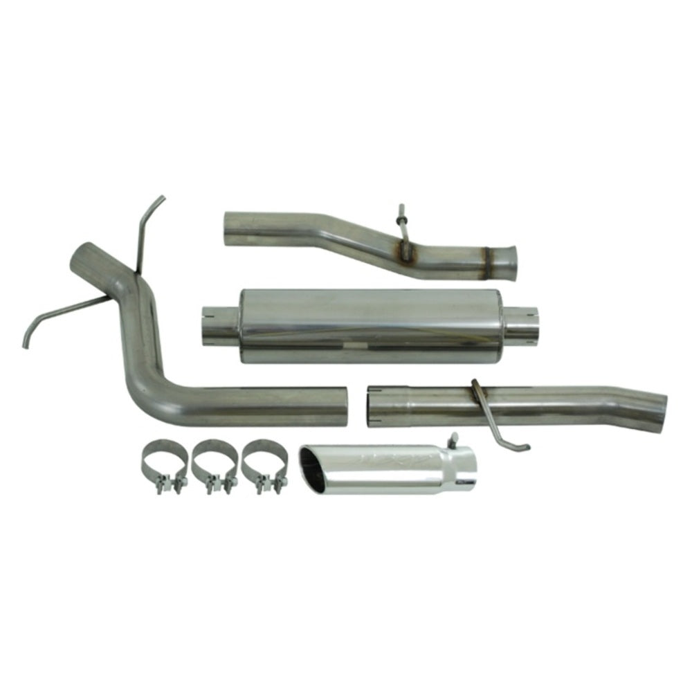 MBRP cat-back exhaust system fits 2009-2013 Chevy single side exit Armor Plus Series T409 stainless steel S5062409 3 inch inlet/outlet