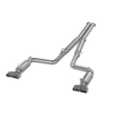 MBRP cat-back exhaust system fits 2009-2014 Dodge Challenger dual split rear exit Armor Plus Series T409 stainless steel S7104409 3 inch inlet/outlet