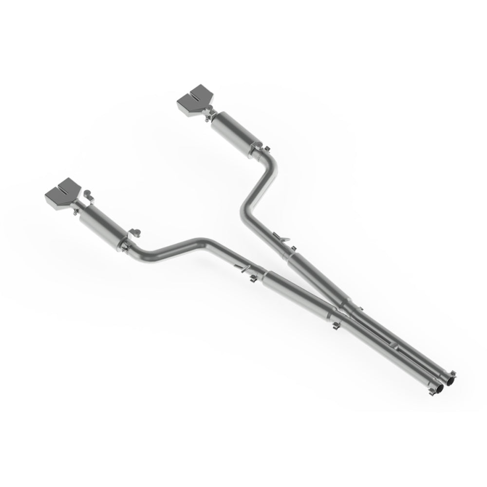 MBRP cat-back exhaust system fits 2009-2014 Dodge Challenger dual split rear exit Armor Plus Series T409 stainless steel S7104409 3 inch inlet/outlet