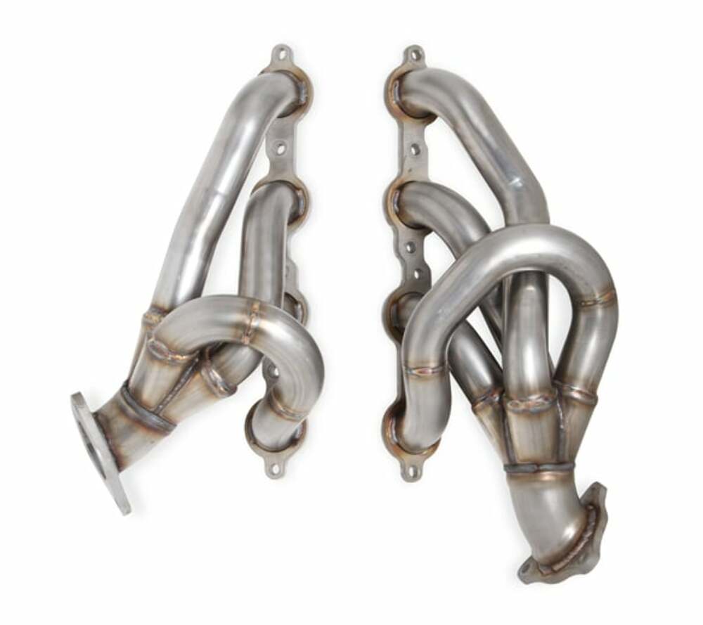 Hooker BlackHeart Fits 2010-2013 Chevrolet Silverado 1500; Shorty Headers - 70301410-RHKR for 2010-2013 Chevy Silverado black stainless steel shorty