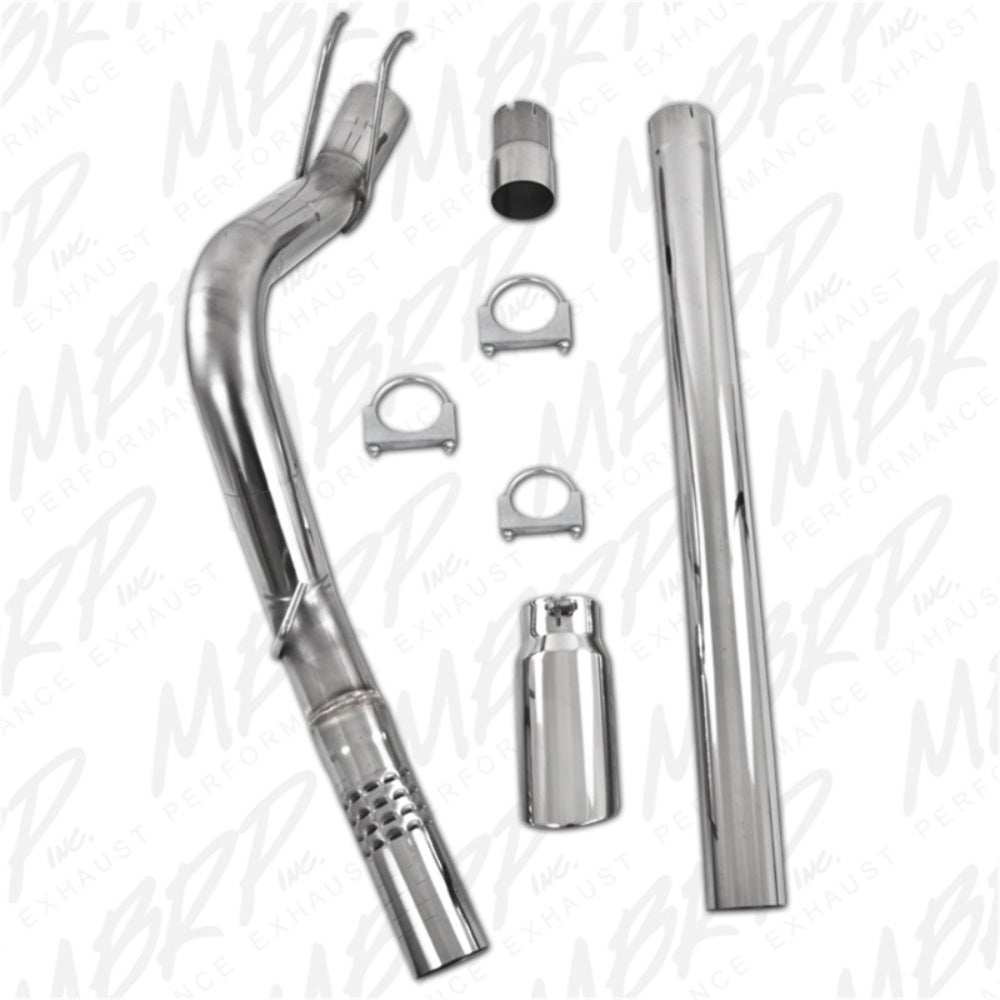MBRP filter-back exhaust system fits Ford F-250 single side exit Armor Plus Series T409 stainless steel S6242409