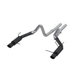 MBRP cat-back exhaust system fits 2011-2014 Ford Mustang dual split rear exit aluminized steel S7264BLK