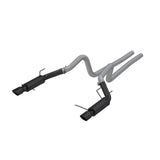MBRP cat-back exhaust system fits 2011-2014 Ford Mustang dual split rear exit aluminized steel S7264BLK