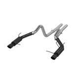 MBRP cat-back exhaust system fits 2011-2014 Ford Mustang dual split rear exit aluminized steel S7264BLK
