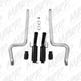 MBRP cat-back exhaust system fits 2011-2014 Ford Mustang dual split rear exit aluminized steel S7264BLK